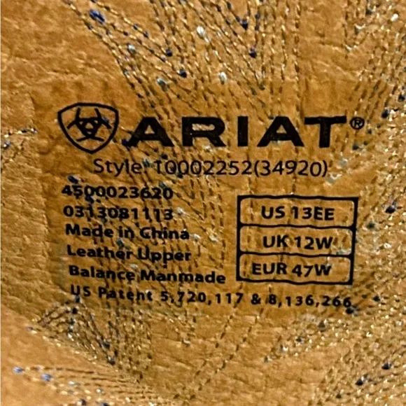 Ariat Men’s Stockman Western Performance Cowboy Boots Round Toe
